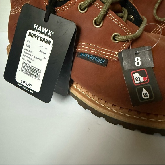 HAWX WOMENS Brown Work Boots Size 8 - Picture 3 of 10